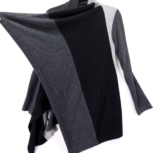 Bloomingdale's Cashmere Cardigan Size Small Open Front Sweater Colorblock - Picture 11 of 12